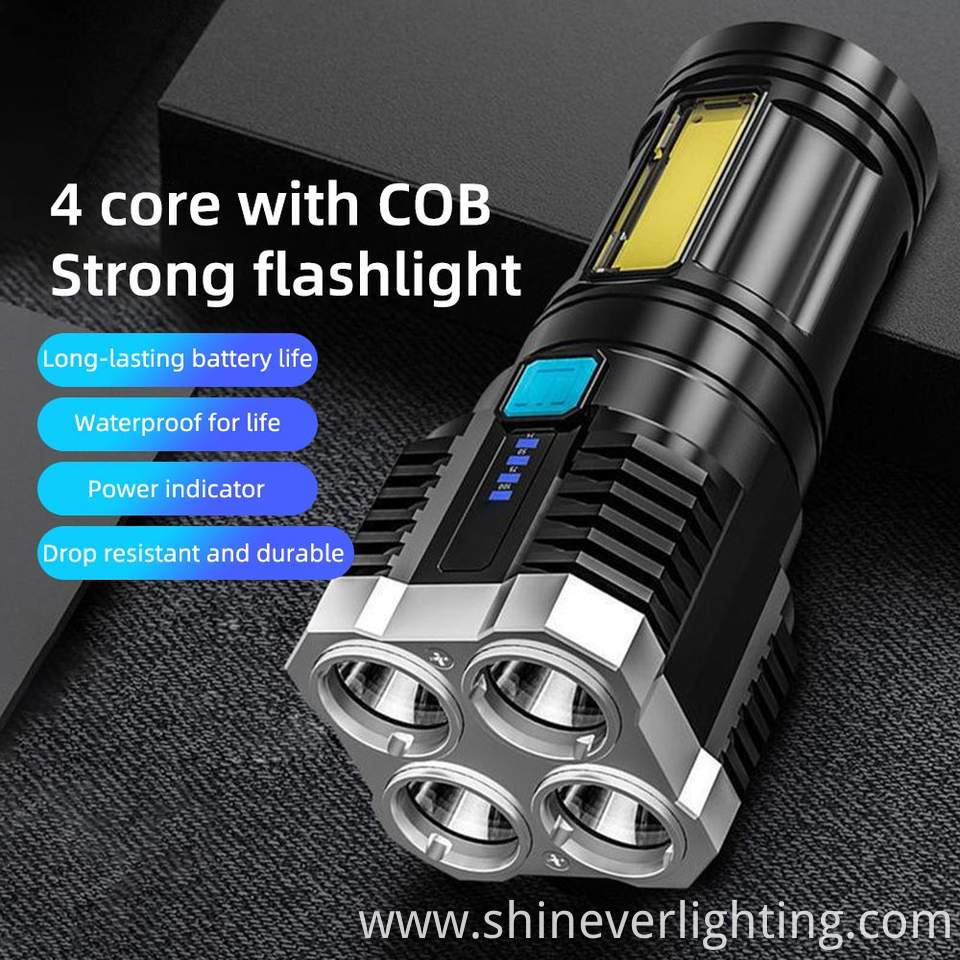 Flashlight With Cob Sidelight
